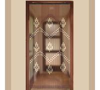 Natural Wood Bamboo Beaded Curtain, 175x90CM Wooden Bead Door Curtain Screen, Boho Decorative Window Tassel Drapes for Doorway, Room Divider, Kitchen Entryway, Party Hanging Beads Décor