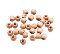 Natural Wood Beads Large Hole Hair Decorations Vintage Paint Wooden Beads for Creative Hairstyles