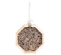 Natural Wood Bee Hotel Easy Hang House for Outdoor Garden Safe Shelter to Attract Useful Decor Educational Toy for Kids to Explore Nature