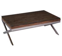 Natural Wood Coffee Table With Cross Base Design, Rectangular Wooden Table For Livingroom, Solid Mango Wood Interiors by Premier Natural One Size