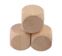 Natural Wood Dice Set 10pcs Square Blocks for Painting