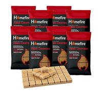 Natural Wood Eco Fibre Firelighters - 224 Odourless Fire Starters Ideal for Wood Burners, Multi-fuel Stoves, Fire Pits, Pizza Ovens, BBQs, Fireplace, and Open Fire, Comes with Topline Card.