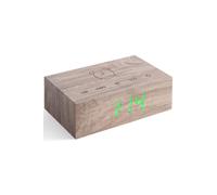 Natural Wood Flip Cilck Clock - Ash Gingko Design Brown One Size