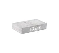 Natural Wood Flip Cilck Clock - White Gingko Design White One Size