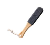 Natural Wood Foot Scrubber, Premium Wooden Handle Professional Pedicure Tools, Effective Foot File for Dead Skin, Portable Callus Remover for Travel Bathroom Shower, 8.66x1.65inches
