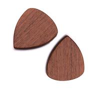 Natural Wood Guitar Picks Set for Acoustic Electric Guitar and Ukulele - Black Walnut Crafted Plectrum