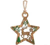 Natural Wood Holiday Bauble 10cm European Style Design(1)
