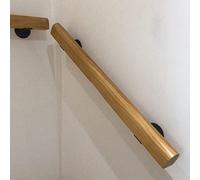 Natural Wood il 0.3 to 6.1m Non-Slip Safety Railing for Kids Indoor Wall Mounted Support Bar Ideal for Loft & Hallway Safety Sturdy Hand Grip