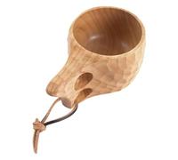 Natural Wood Kukssa Cup - Artisan Survival Teacup Vessel, Eco Friendly Outdoor Espressoo Container | Wilderness Picnic Liquid Flask, Nordicc Style Handcrafted Drinking Gear for Trekking Retreats