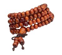 Natural wood long beaded bracelet for adults seeking yoga interest and inner peace suitable for gift giving