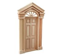 Natural Wood Openable Arch-top Door for Creative Model Builders Accessory with Painter-Friendly Unfinished Doll House Unpainted Wooden Door Doll House Accessories