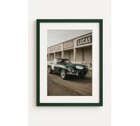 Natural Wood Photo Picture Poster Print Frame with White Mount Wall or Tabletop Display Shatterproof Styrene, Green, 8" x 6" in 11" x 9" frame