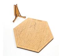 Natural wood puzzle set | 10 classic designs | Wooden art puzzle | Minimalist home decor (maomishuye)