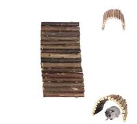 Natural Wood Reptile Hideout and Bendable Hamster Bridge, Small Animal Climbing For Tortoise Ladder T Chew Habitat, Stick Natural hamster Bendable Willow Arch Molar Stick Bendable toy Bridge