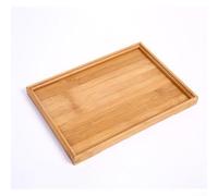Natural Wood Serving Platter Square Tea Tray Modern Style For Fruits Bread Snacks Home Kitchen Decor 28x21cm(28 * 21 * 2.5)