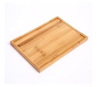 Natural Wood Serving Platter Square Tea Tray Modern Style For Fruits Bread Snacks Home Kitchen Decor 28x21cm(37 * 26 * 2.5)