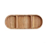 Natural Wood Serving Tray 20.5cm Rustic Snack Board for Cheese Fruit Nuts - for versatile Dinnerware Piece Brown
