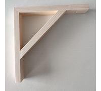 Natural Wood Shelf Bracket,2 Pack Decorative Wall Mounted Floating Shelves Supports,Corner Brace Joint,Wood Board Shelf Brackets-15x15cm