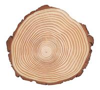 Natural Wood Slices Unfinished Pine Wood Circles with Bark, Irregular Rustic Wood Discs for Pyrography DIY Crafts and Home Decoration (29 * 26)
