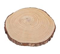 Natural Wood Slices Unfinished Pine Wood Circles with Bark, Irregular Rustic Wood Discs for Pyrography DIY Crafts and Home Decoration (22.5 * 23)