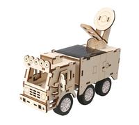 Natural Wood Solar Car Construction Set Physics Teaching Tool for Basic Learners Science Exploration STEM Education Solar Car