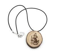 Natural Wood St Christopher Traveller Protector Pendant