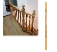 Natural Wood Stair Railing Posts Kit - 12 Pack 48x48 mm Internal Stair Banister Balusters for Steps Dec & Terraces Perfect for Home Renovat & Safe