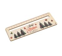 Natural Wood Student Ruler Including Reading Assistance Card and Design Children Bookmarks for School Use Kids Engraved Wooden Ruler