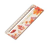 Natural Wood Student Ruler Including Reading Assistance Card and Design Children Bookmarks for School Use Wooden Ruler with Reading Guides for Kids