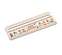 Natural Wood Student Ruler Including Reading Assistance Card and Design Children Bookmarks for School Use Kids Engraved Wooden Ruler