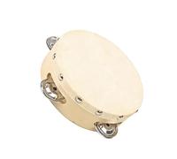 Natural Wood Tambourines With Metal Bells Educational Percussion Instrument For Kids Adults Musical Practice