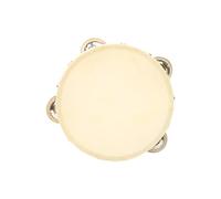 Natural Wood Tambourines With Metal Bells Educational Percussion Instrument For Kids Adults Musical Practice Professional Drumhead Tambourine