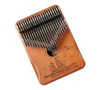 Natural Wood Thumb Piano, 21 Keys for Smooth Playability and Warm Acoustic Tone, Perfect for Travel and Home Use, Travel Friendly Thumb Piano
