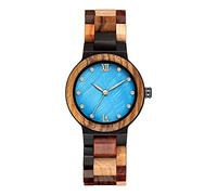 Natural Wood Watches Women Analog Quartz Wooden Wristwatch Female Mixed Color Bracelet Full Wooden Lady Retro Clock Reloj,Type 1