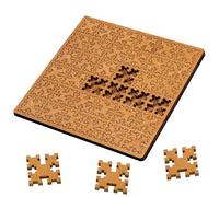 Natural Wood Wooden Jigsaw Puzzles for Adults, The Clearly Impossible Puzzle, Fractal Tray Puzzle for Brain Teaser & Stress Relief, Ideal for Solo & Group Entertainment