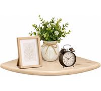 Natural Wood Wooden Corner Shelf Shelves Kit Display Storage Unit Wall Mounted