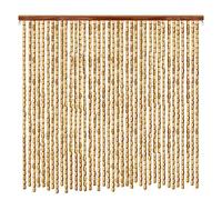 Natural Wooden Bamboo Beaded Door Curtain 80x200cm, Door Fly Screen Curtain Beaded, Room Divider Decor Door Curtains Boho, Hanging Privacy Screen Panel, For Closet Door Bedroom Hallway Entrance (Colo
