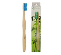 Natural Wooden Bamboo Toothbrushes for Adults - Sustainable Eco Friendly Toothbrush with Soft Bristles - Natural Bamboo Toothbrush Biodegradable Handle (Pack of 1 in Blue) by Pure Earth Essentials