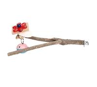 Natural Wooden Bird Fork Perch Standing Frame, Parrot Chewing Biting Toy Cage Accessories - Safe Non - Material, Easy Installation, Bright Design for Birds (Cuttlefish bone model)