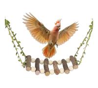 Natural Wooden Bird Swings, Bird hammocks, Standing Chewing Toys, Suitable for budgerigars, Long-Tailed Parrots, Conures, Parrots, starlings, Love Birds, and Finches