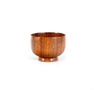 Natural Wooden Bowl for Rice Soup and Salad, Japanese Style Dinnerware, Rustic Eco Friendly Food Container, Small Wood Tableware(9cm)