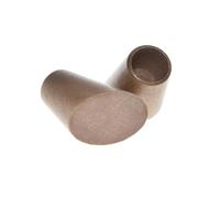 Natural Wooden Curtain Pole Finials - Slanted Design - 20mm Hole - Rustic Style (Beech)