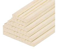 Natural Wooden Dowel Sticks,100PCS Natural Square Wooden Dowel Rods, Unfinished Craft Sticks, Woodcraft Balsa Wood for DIY Crafts Art Projects Model Making Decorations(4 * 4 * 500mm)