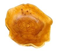 Natural Wooden Fruit Decorative Bowl, Irregular Creative Root Bowl, Hand-Carved Candy Snack Key Bowl for Kitchen Living Room (25-29cm)