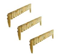 Natural Wooden Garden Border Fence Panels with Built-in Fixing Spikes - Pressure Treated Timber Lawn Edging for Paths, Flower Beds & Garden Borders - Available in Single, Pack of 2, 3, 4, 5 & 6 (3)