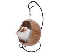 Natural Wooden Hamster Hiding Bridge - Tunnel Ladder Cage Accessory Molar Chew Toy for Small Animals | Reptile Tank Habitat Decor, Hidden Hut for Chinchi