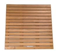 Natural Wooden Non-Slip Bath Mat, Teak Shower Mat, Wooden Mat for Bathtub for Kitchen Bedroom Bathtub Toilet Doormat and Pet Mat(80x80cm)
