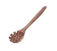 Natural Wooden Noodle Colander, Teak Cooking Spoon for Baking Handcrafted Wood Finish Utensils Nonstick Cookware Kitchen Tools Smooth Stirring Mixing Home Cooks Professional Chefs