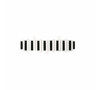 Natural Wooden Piano Coat Rack-Wall Mount, Modern, Unique, Space-Saving for Front Door Entrance - Hangs Coats, Keys, Umbrellas (8 Hooks,Black and White)