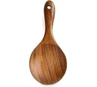 Natural Wooden Rice Spoon Non-Stick Rice Paddle Rice Scooper Rice Serving Spoon Rice Spatula for Rice Potato Salads,Wooden Serving Spoons 7 inch Serving Utensils for Kitchen and Dining